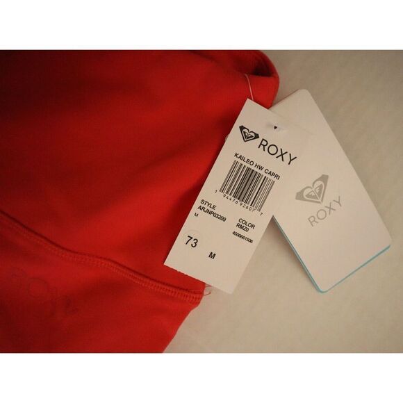 Roxy ARJNP03209 Women's Sz M Pink Kaileo High Waisted Capri Workout Leggings - Picture 4 of 6